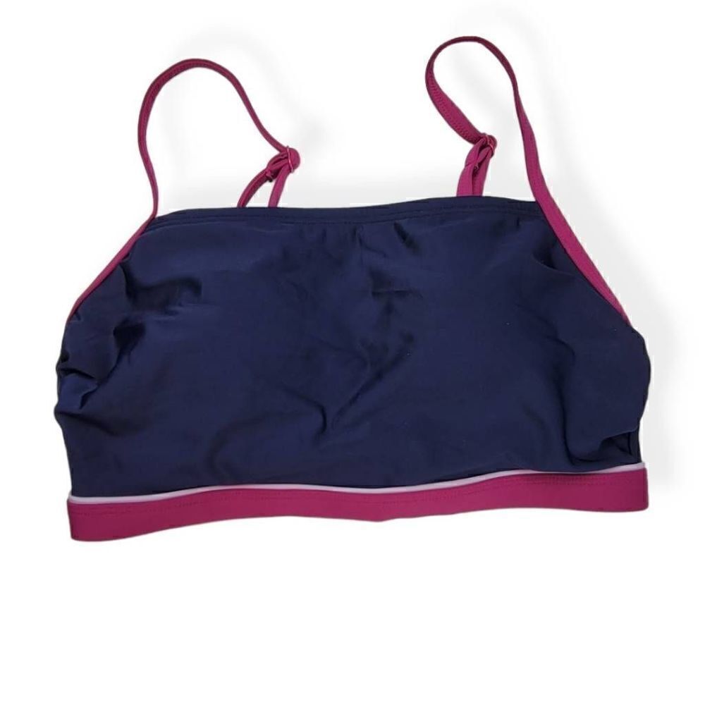 All In Motion Color Block Bandeau Bikini Top Medium 8-10